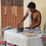 Man ironing, Pondicherry