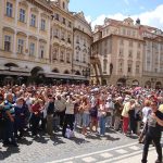 Tourists in Prague