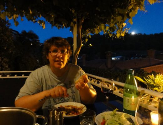 Andy, dinner and the full moon